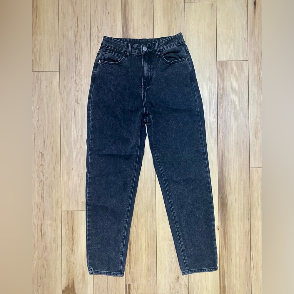 SHEIN Black Mom Jeans Size XS US2 High Rise